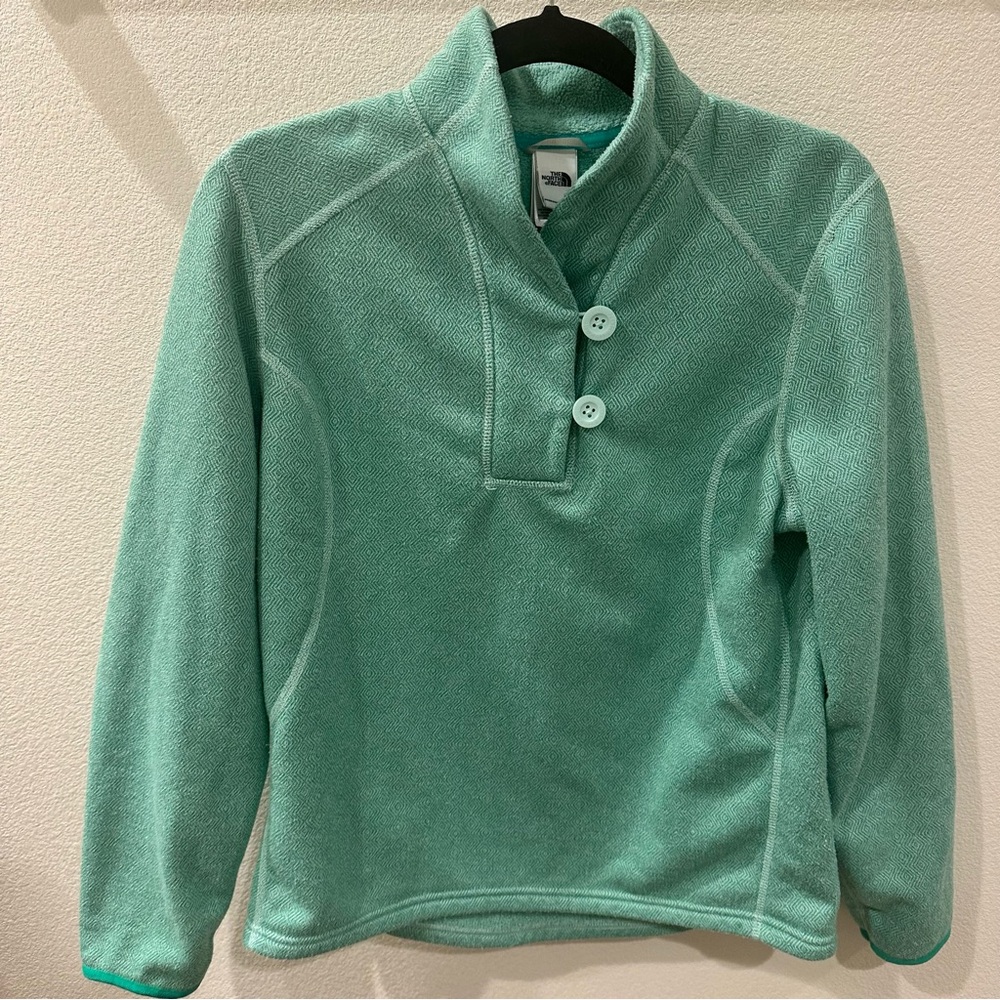 The North Face Mint Green Crescent Fleece Sweater